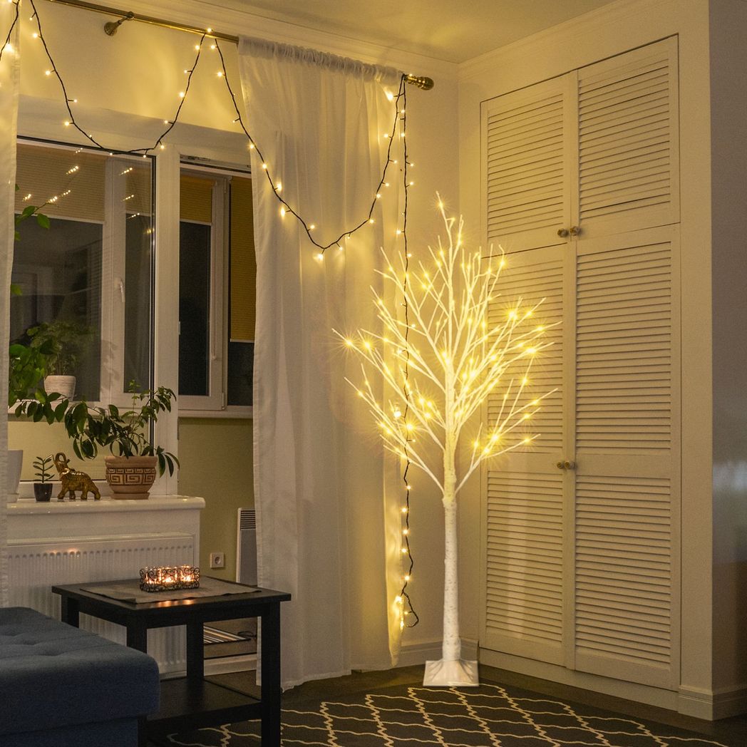 Enchanting 6FT Snowflake Christmas Tree with 96 LED