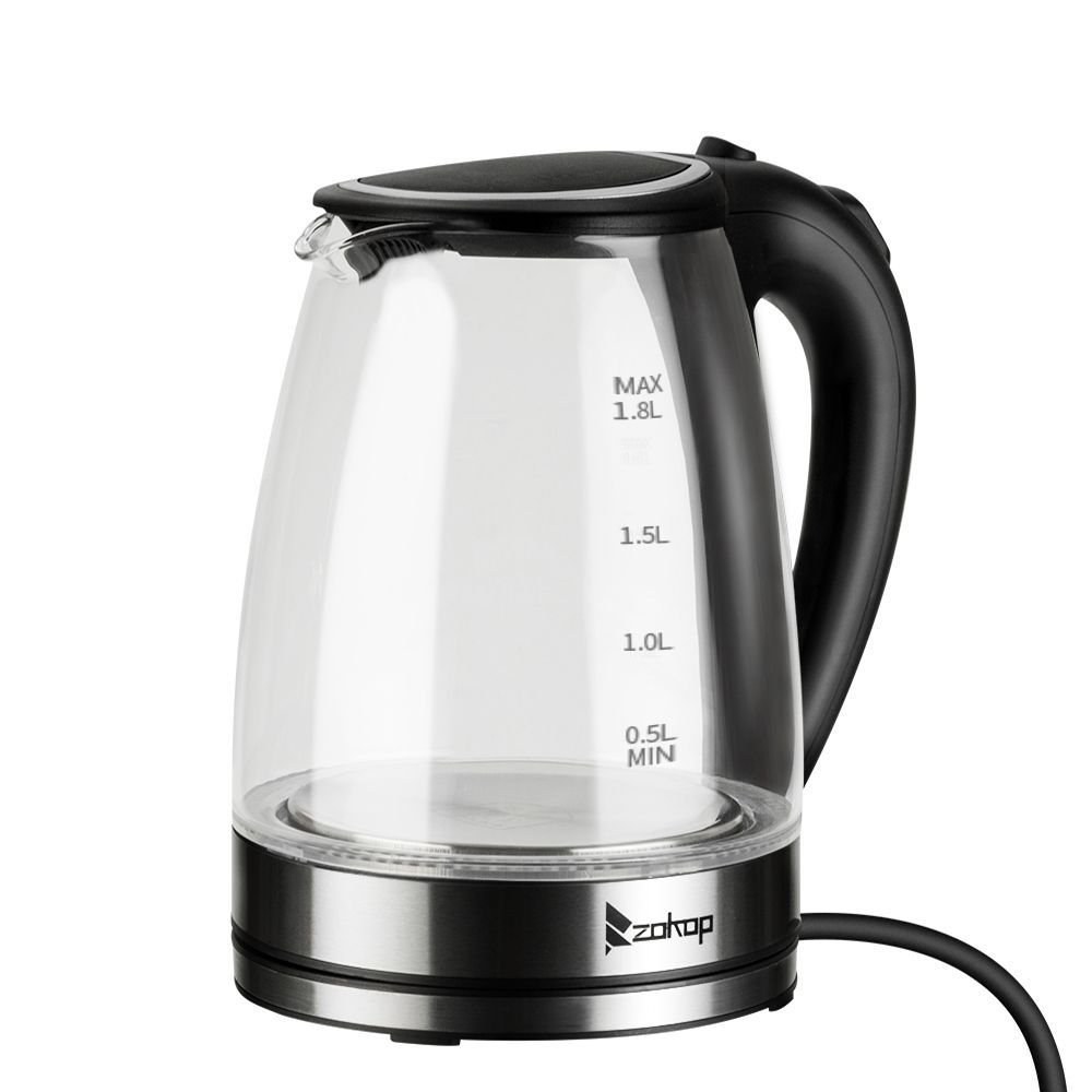Elegant Blue LED 1.8L Electric Glass Kettle - 2000W UK Plug