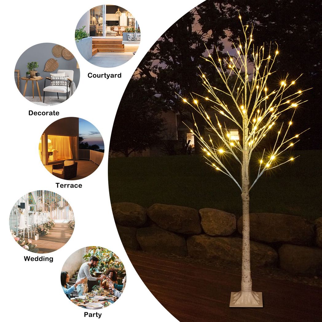 Enchanting 6FT Snowflake Christmas Tree with 96 LED