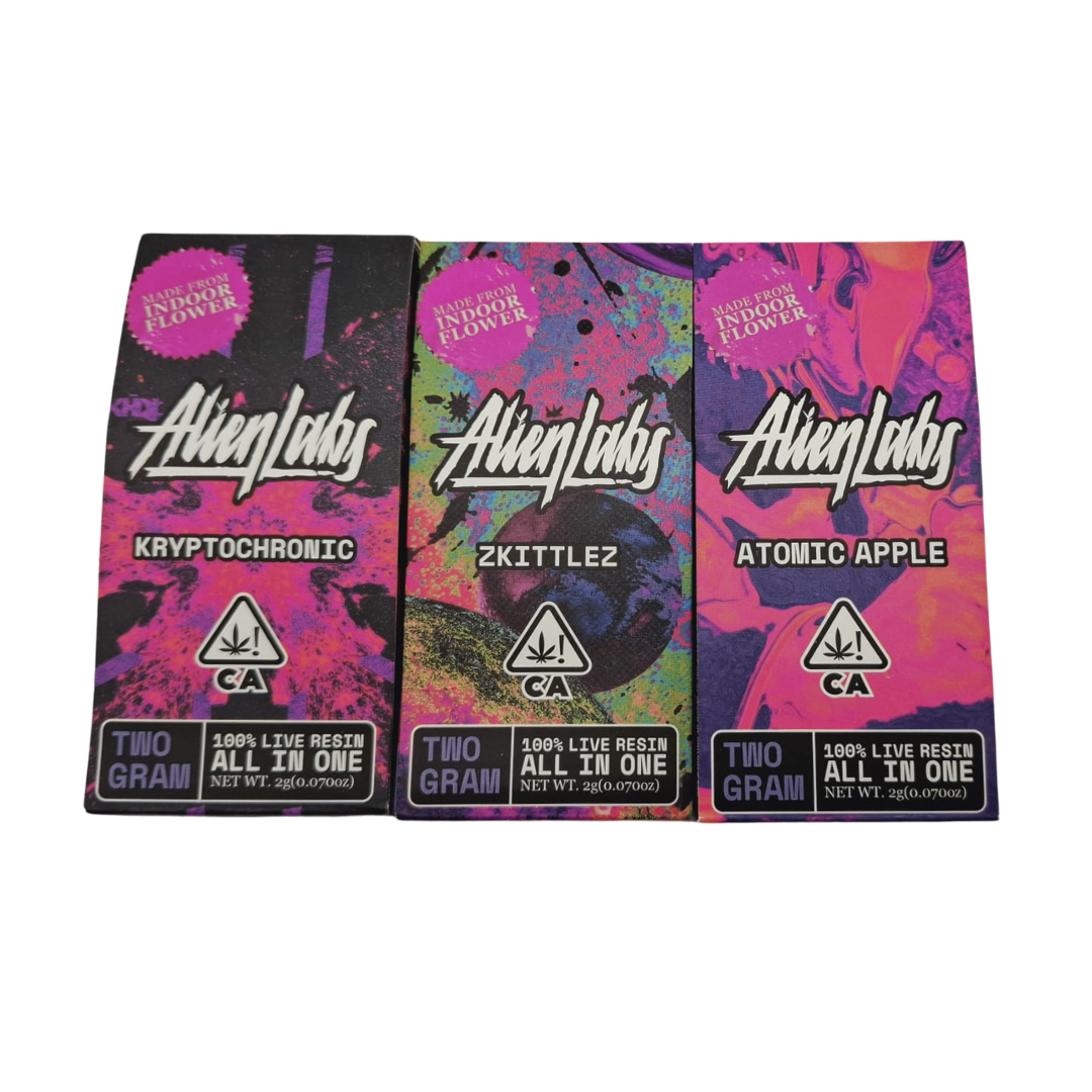 Alien Labs Empty Vape Pen – 2 Gram (0.0700 oz) | 100% Live Resin | Orange, Pink & Purple |  Bulk Available