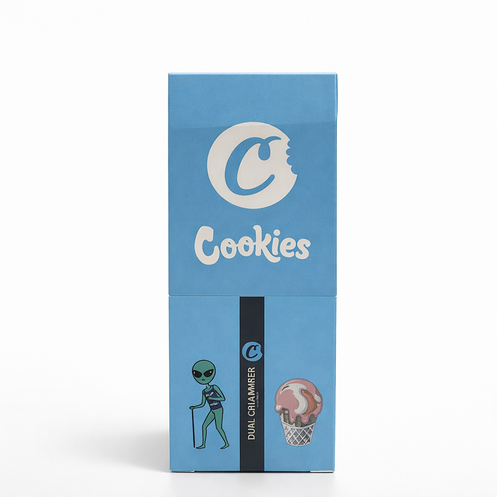 Cookies Dual Chamber Empty Vape | Digital Display | 1000mg Capacity | Dual-Side Pack of 10