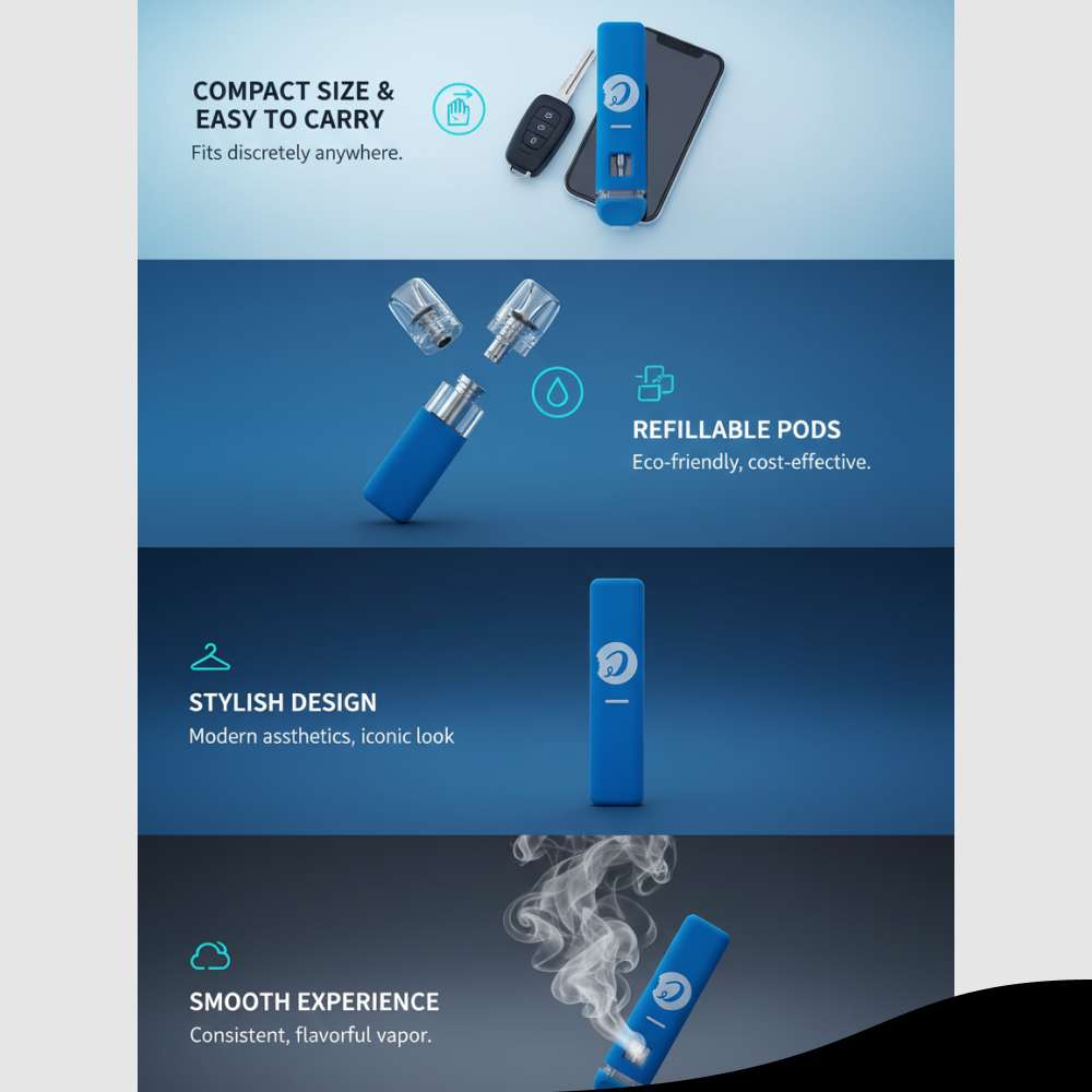 COOKIES Empty Vape Pen | Rechargeable Type-C | Sleek 1ML Cartridge