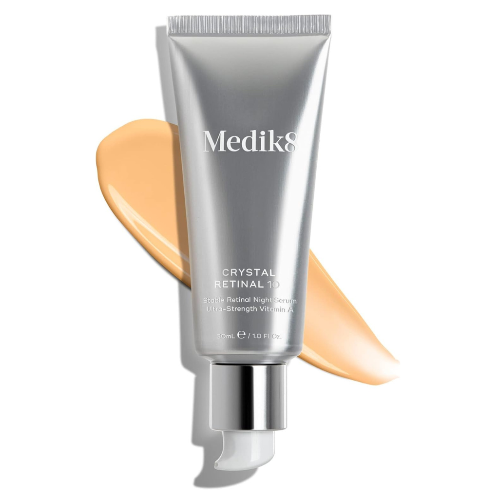 Medik8 Crystal Retinal, Vitamin A Serum, Anti-ageing Serum, Night Serum, Retinaldehyde Serum, Skin Rejuvenation, Fine Lines Treatment, Collagen Booster, Sensitive Skin Serum, Medik8 UK, Skincare Products, Medik8 Retinal 3, Advanced Skincare, Hydrating Serum, Anti-Wrinkle Serum
