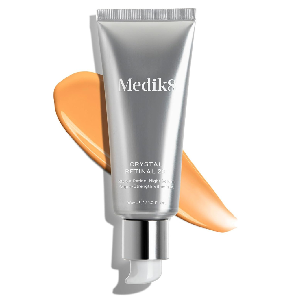 Medik8 Crystal Retinal, Vitamin A Serum, Anti-ageing Serum, Night Serum, Retinaldehyde Serum, Skin Rejuvenation, Fine Lines Treatment, Collagen Booster, Sensitive Skin Serum, Medik8 UK, Skincare Products, Medik8 Retinal 3, Advanced Skincare, Hydrating Serum, Anti-Wrinkle Serum