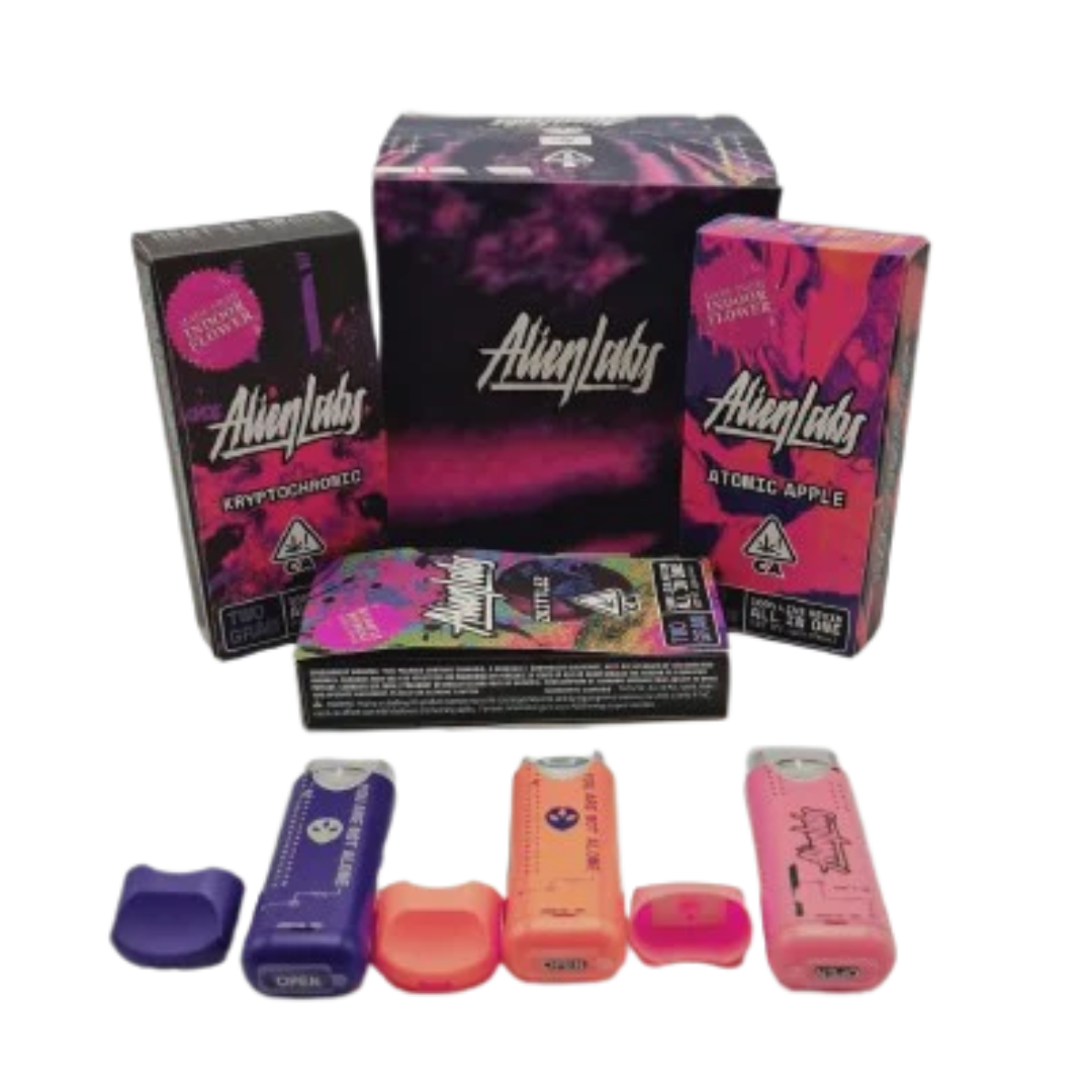 Alien Labs Empty Vape Pen – 2 Gram (0.0700 oz) | 100% Live Resin | Orange, Pink & Purple |  Bulk Available