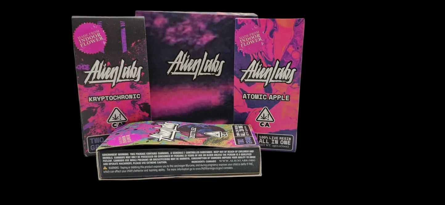 Alien Labs Empty Vape Pen – 2 Gram (0.0700 oz) | 100% Live Resin | Orange, Pink & Purple |  Bulk Available