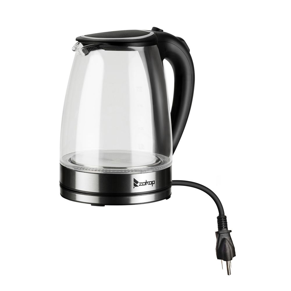 Elegant Blue LED 1.8L Electric Glass Kettle - 2000W UK Plug HD-1857-A