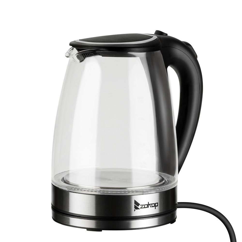 Elegant Blue LED 1.8L Electric Glass Kettle - 2000W UK Plug HD-1857-A